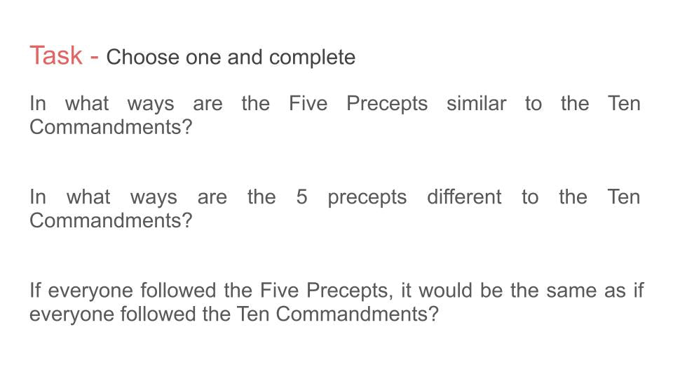 5 Precepts - Buddhism