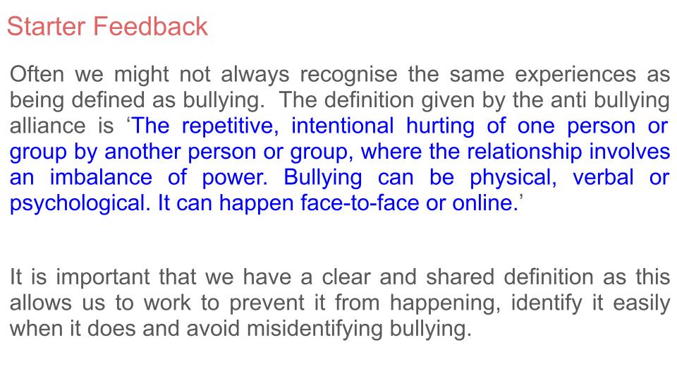 Anti Bullying Week