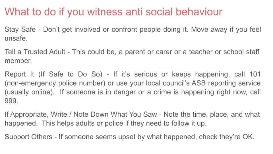 anti social behaviour free tutor time citizenship pshe