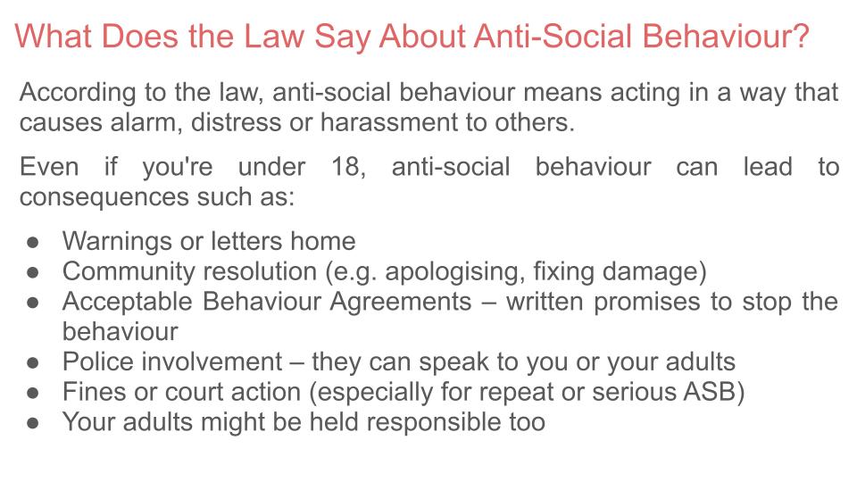 anti social behaviour free tutor time citizenship