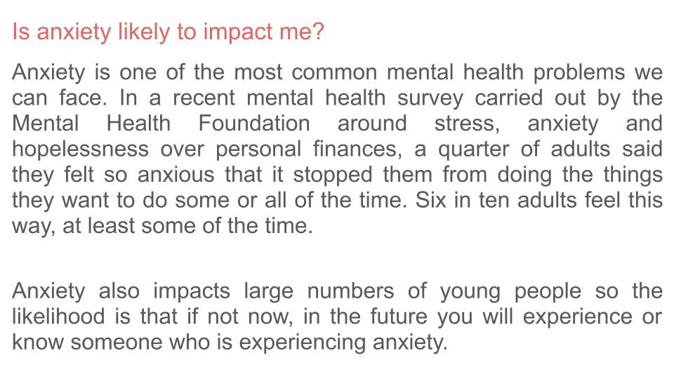 Anxiety Lesson