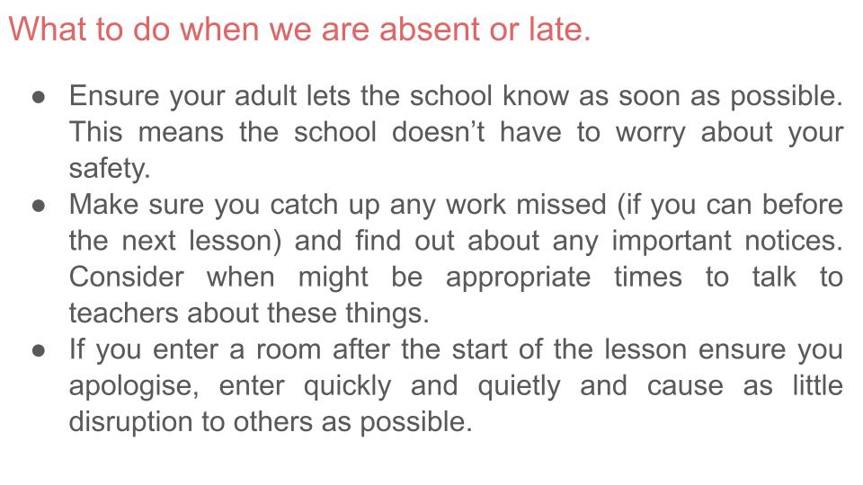 Attendance & Punctuality