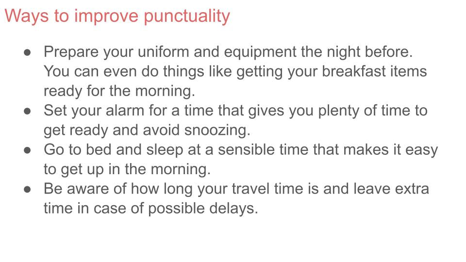 Attendance & Punctuality