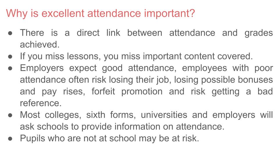 Attendance & Punctuality