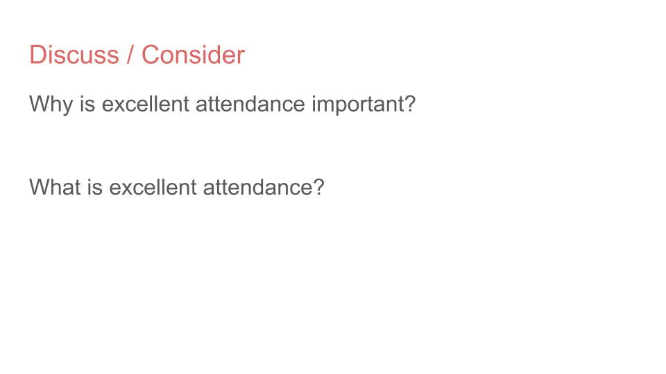Attendance & Punctuality