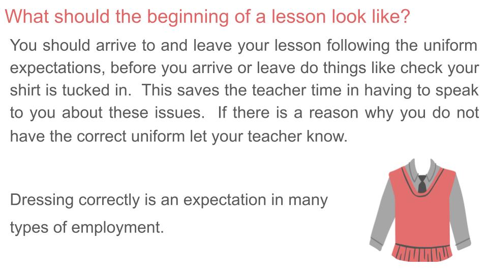 Beginning a Lesson & Punctuality