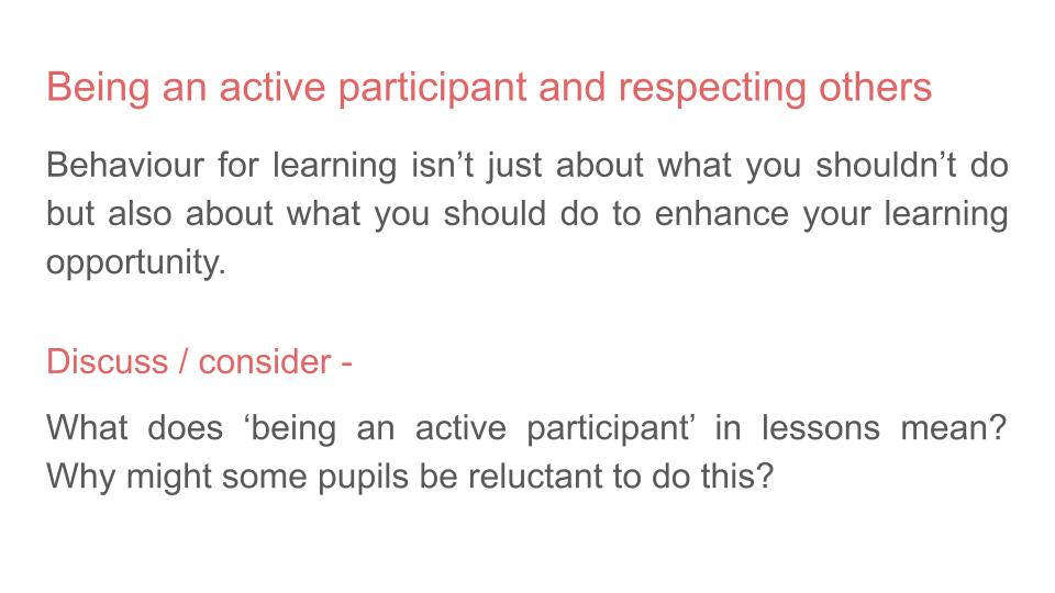 Behaviour for Learning Tutorial