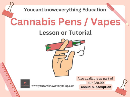Cannabis Pens and Vapes Lesson or Tutorial