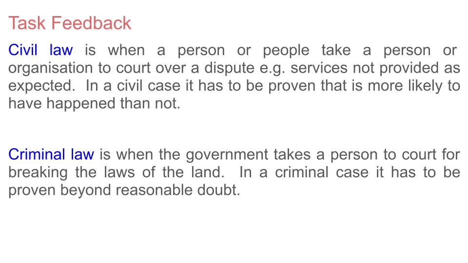 Civil & Criminal Law Citizenship Lesson or Tutorial