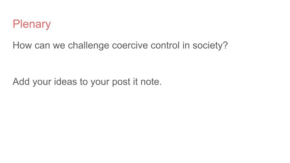 Coercive Control Lesson or Tutorial
