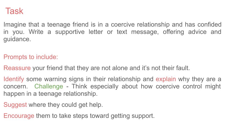 Coercive Control Lesson or Tutorial