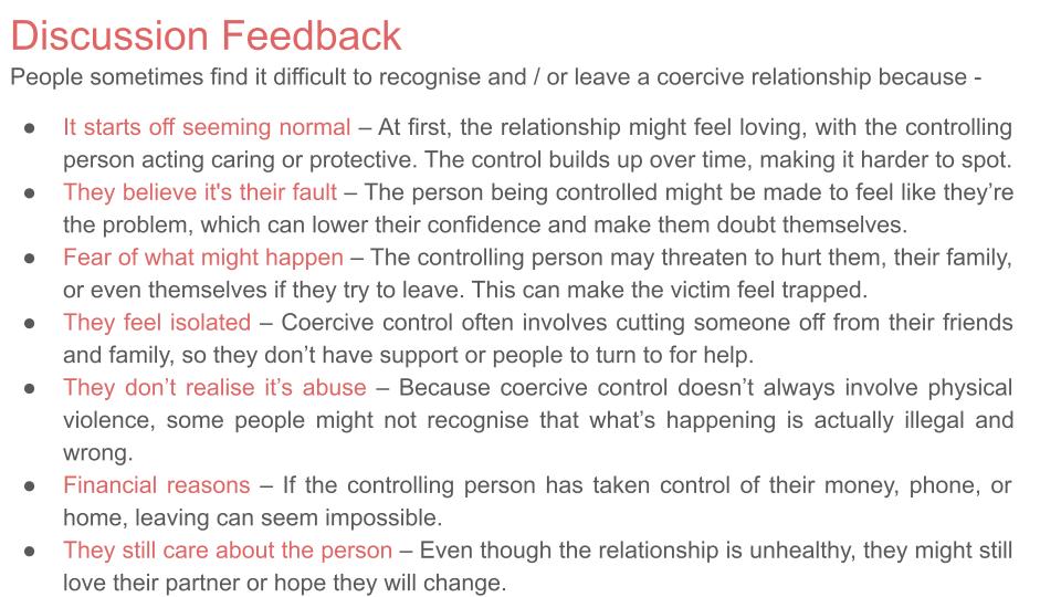 Coercive Control Lesson or Tutorial