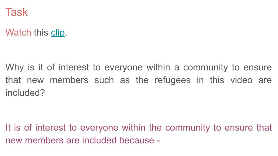 Community Lesson
