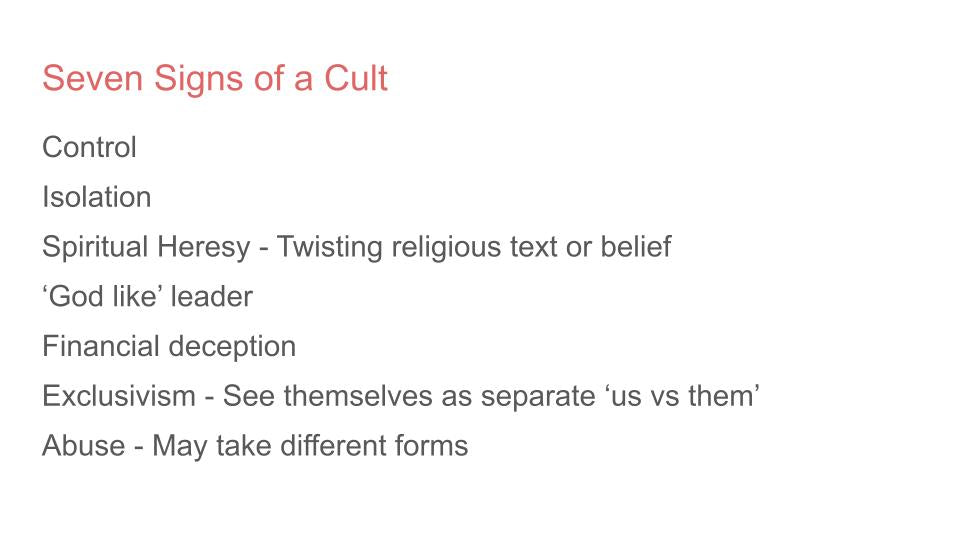 Cults Tutorial