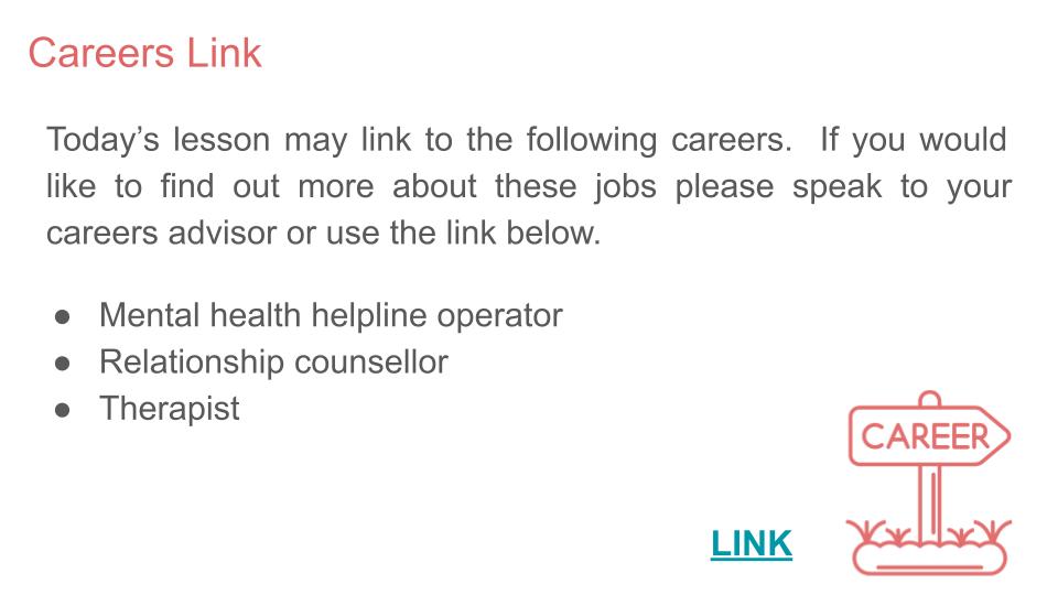 Rejection PSHE lesson tutor time workbook resource 2026 RSHE Guidance careers