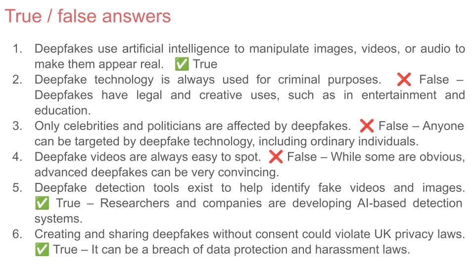 Deepfakes PSHE lesson RSHE online safety resource.
