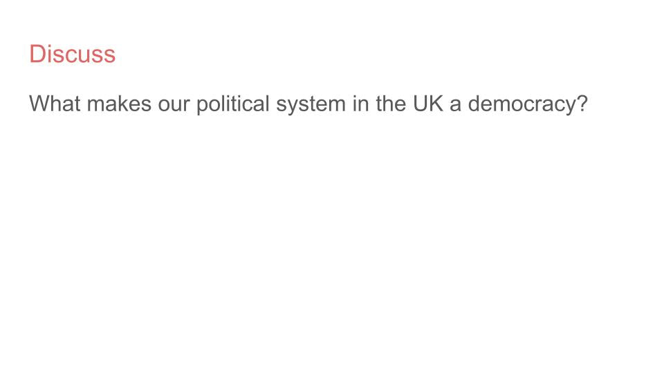 democracy and voting citizenship tutor time / form time lesson activity on what makes the British system a democracy.
