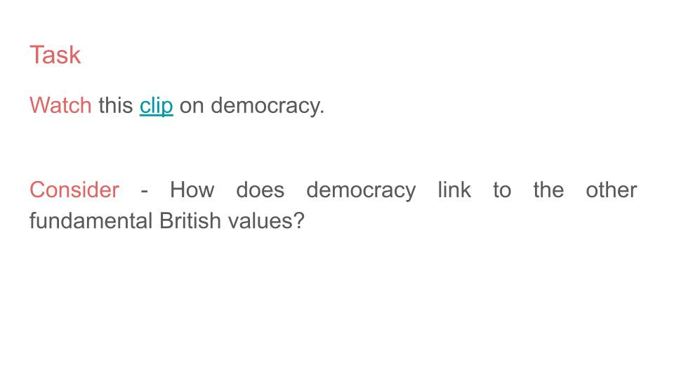 democracy and voting citizenship tutor time / form time lesson activity on fundamental British values.