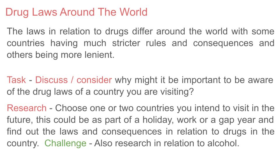 Drugs - Consequences & Dealing with Emergencies KS5