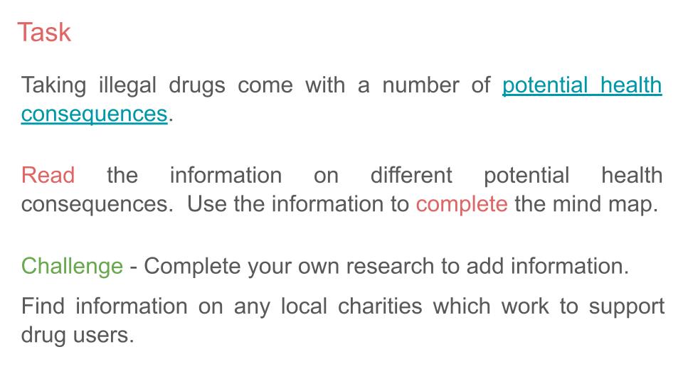 Drugs - Consequences & Dealing with Emergencies KS5