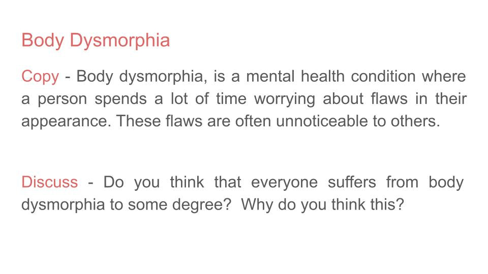 Eating Disorders - Relationships with Food Lesson