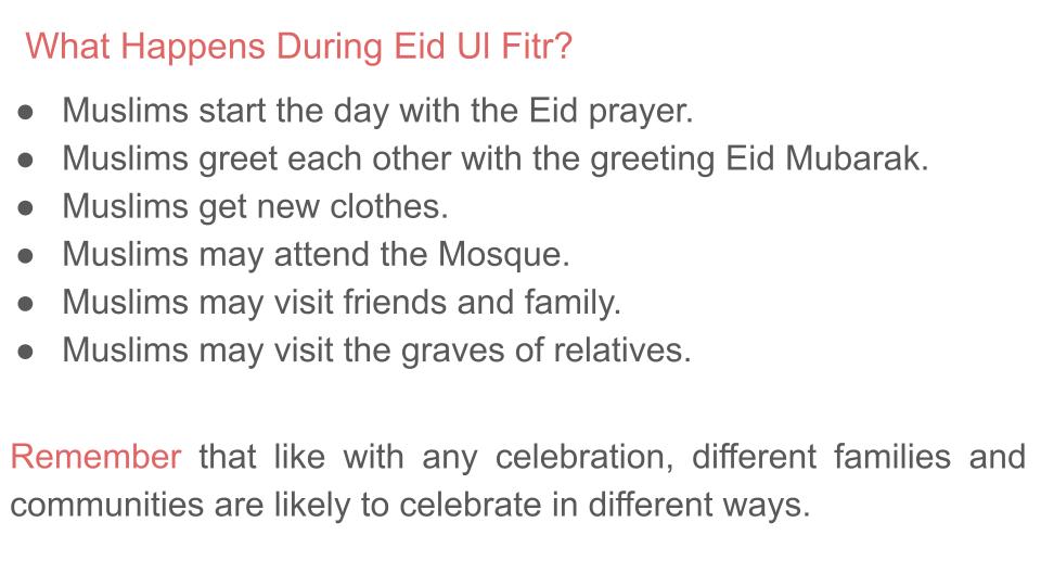 Eid Ul Fitr Tutorial / Assembly