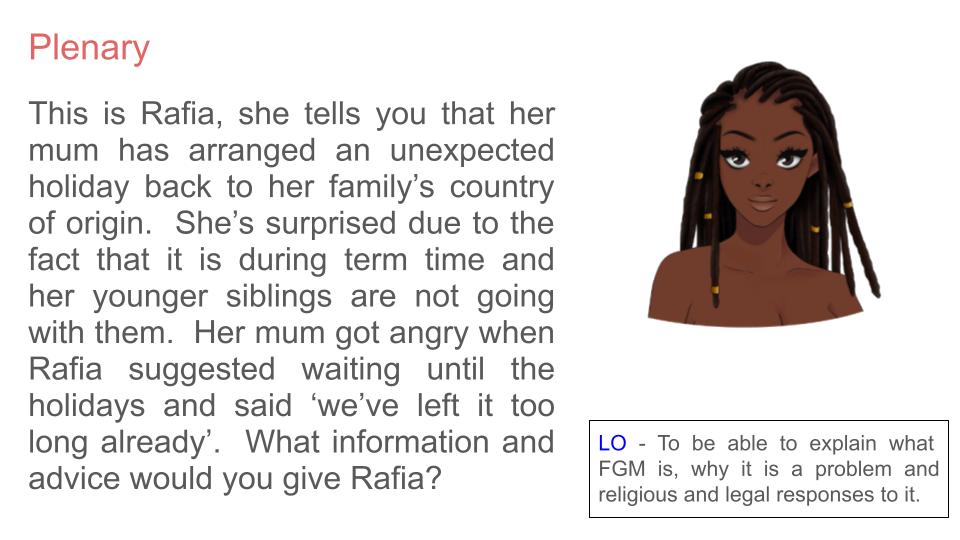 female genital mutilation FGM PSHE lesson from Youcantknoweverything Education ideal for KS3 or KS4 plenary