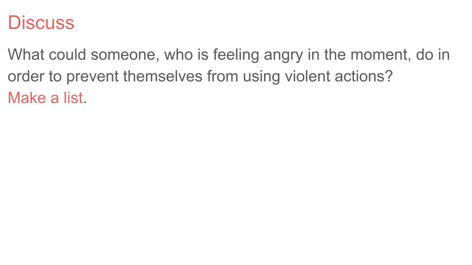 Fighting & violent behaviour Lesson or Tutorial