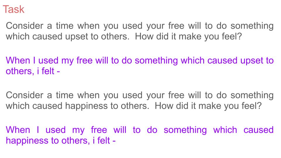 Free Will Lesson