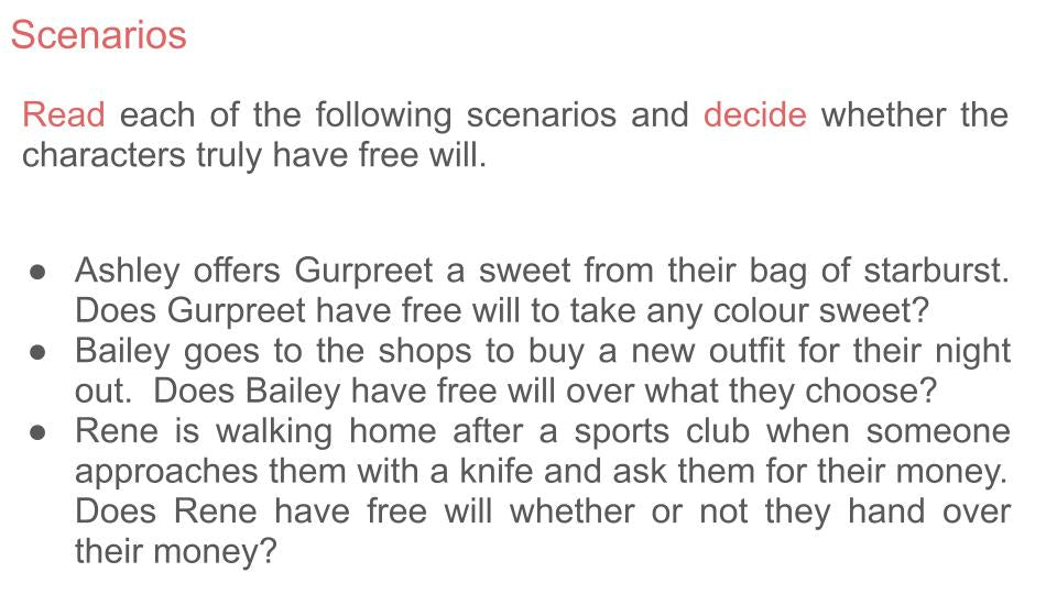 Free Will Lesson