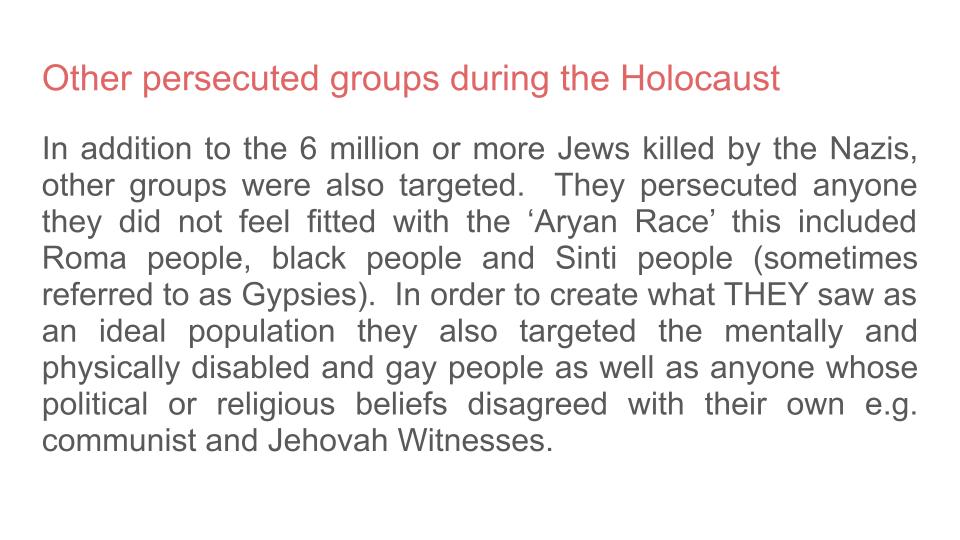 Holocaust Memorial Day Assembly / Tutorial