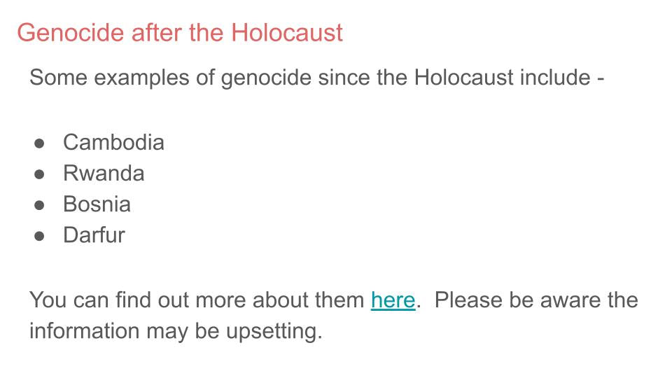 Holocaust Memorial Day Assembly / Tutorial