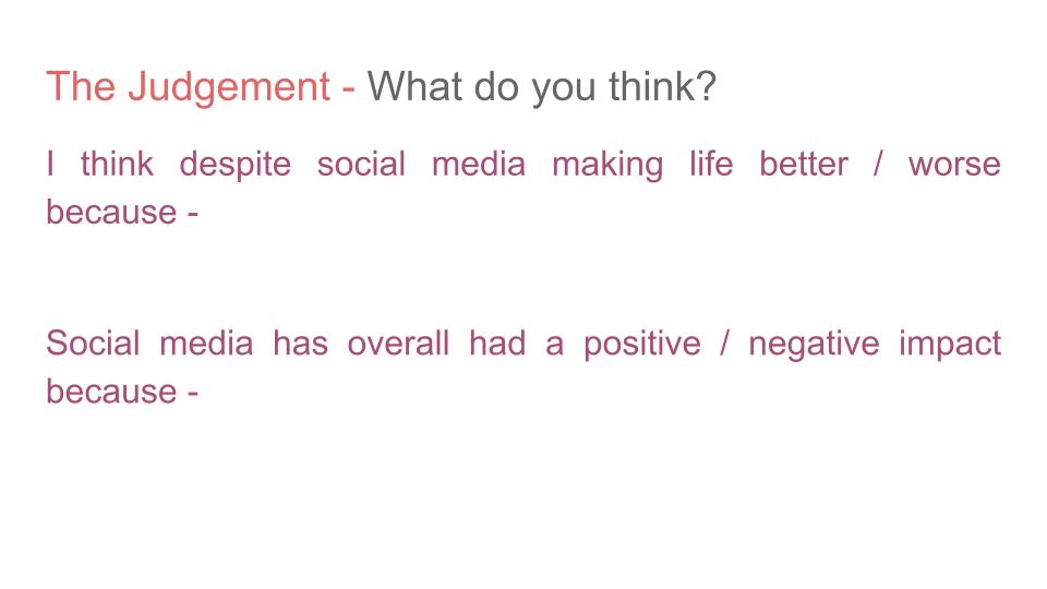 Impact of Social Media Lesson