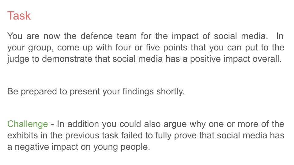 Impact of Social Media Lesson
