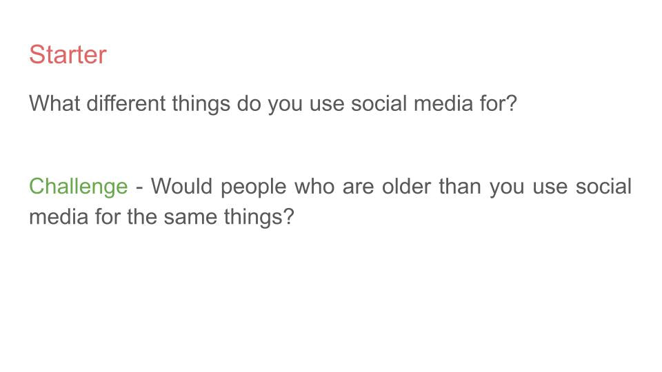 Impact of Social Media Lesson