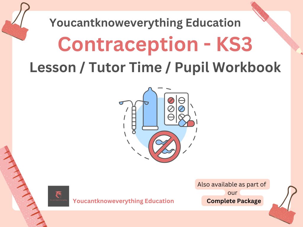 contraception ks3 lesson pshe rshe workbook