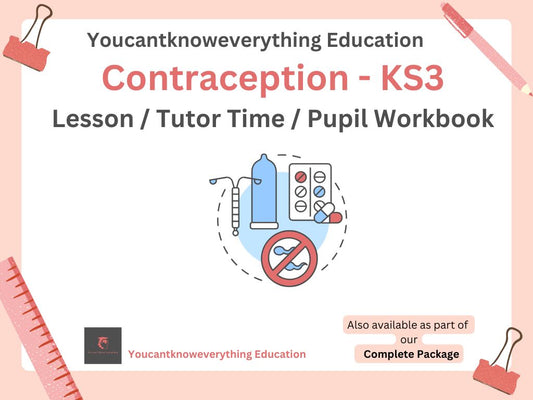contraception ks3 lesson pshe rshe workbook
