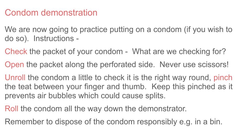 contraception ks3 lesson pshe rshe workbook condom demonstration