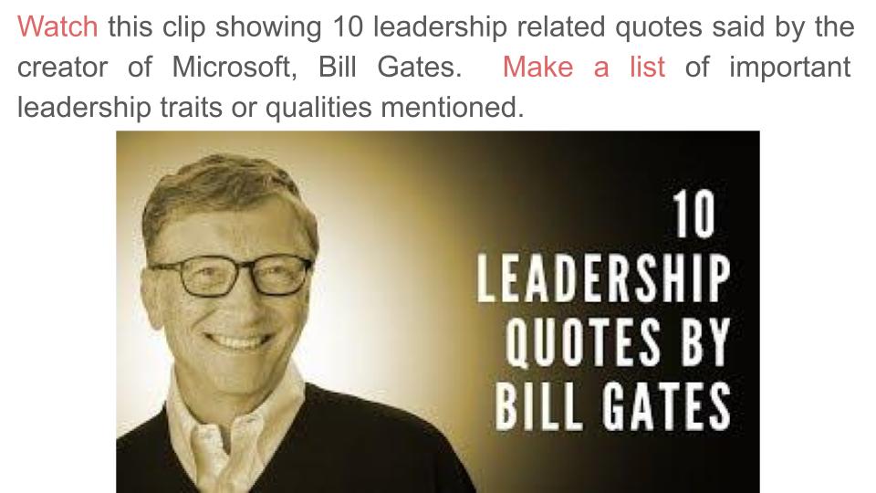 Leadership Lesson