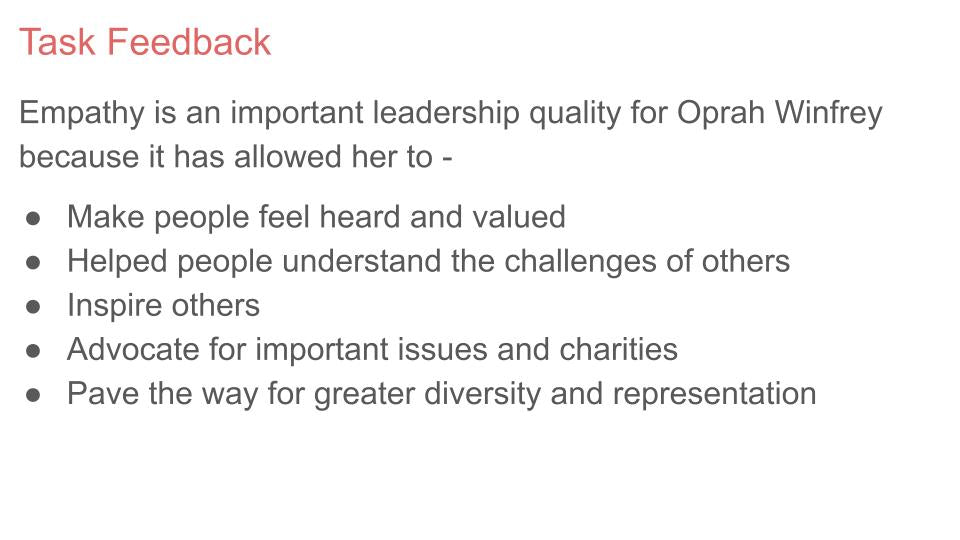 Leadership Lesson