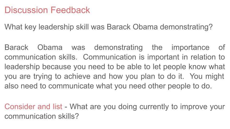 Leadership Lesson