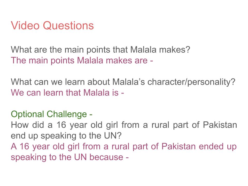 Malala Lesson