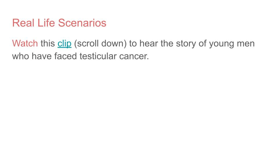 Male Cancers - Checking Testicles Tutorial / Assembly