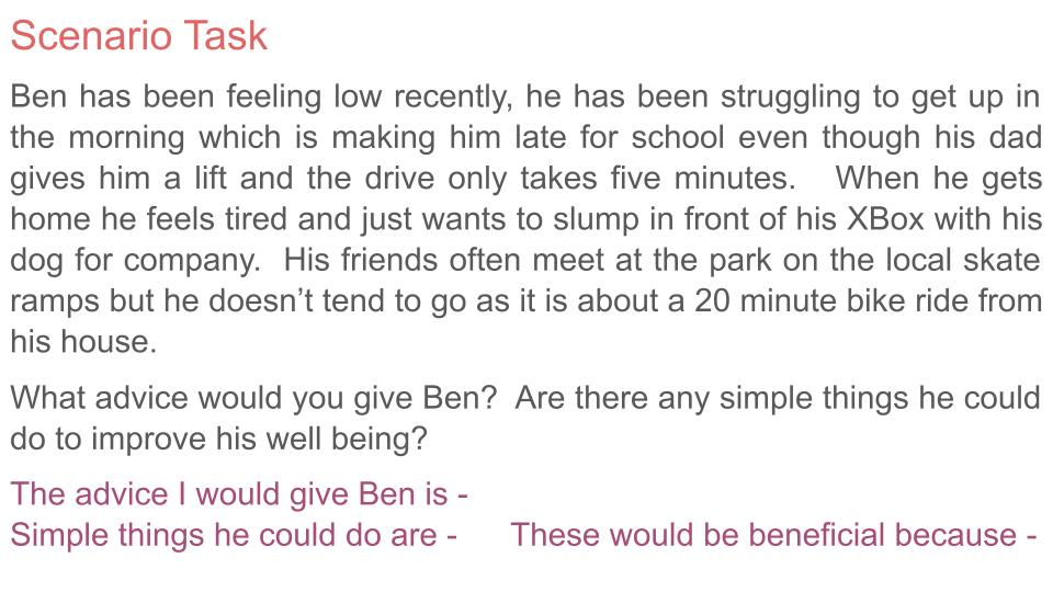 Mental Health and Movement PSHE Lesson / Tutor Time Resource