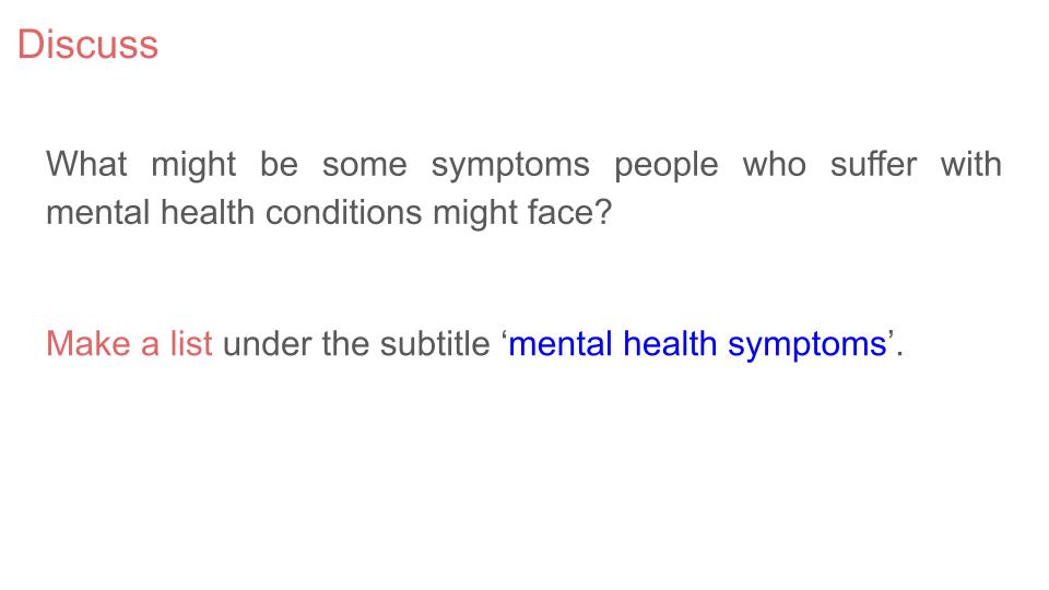 Mental Health Awareness Lesson