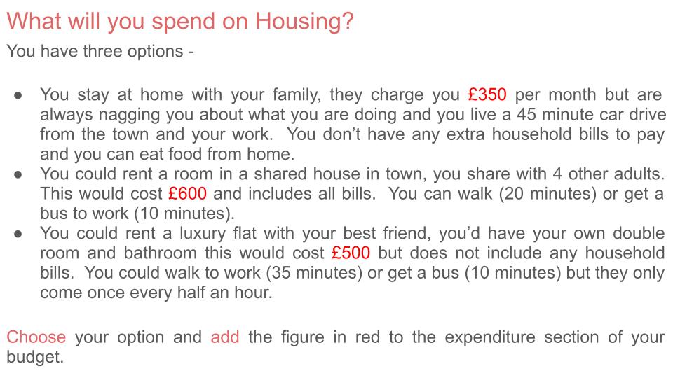 Budgeting Money Lesson or Tutorial