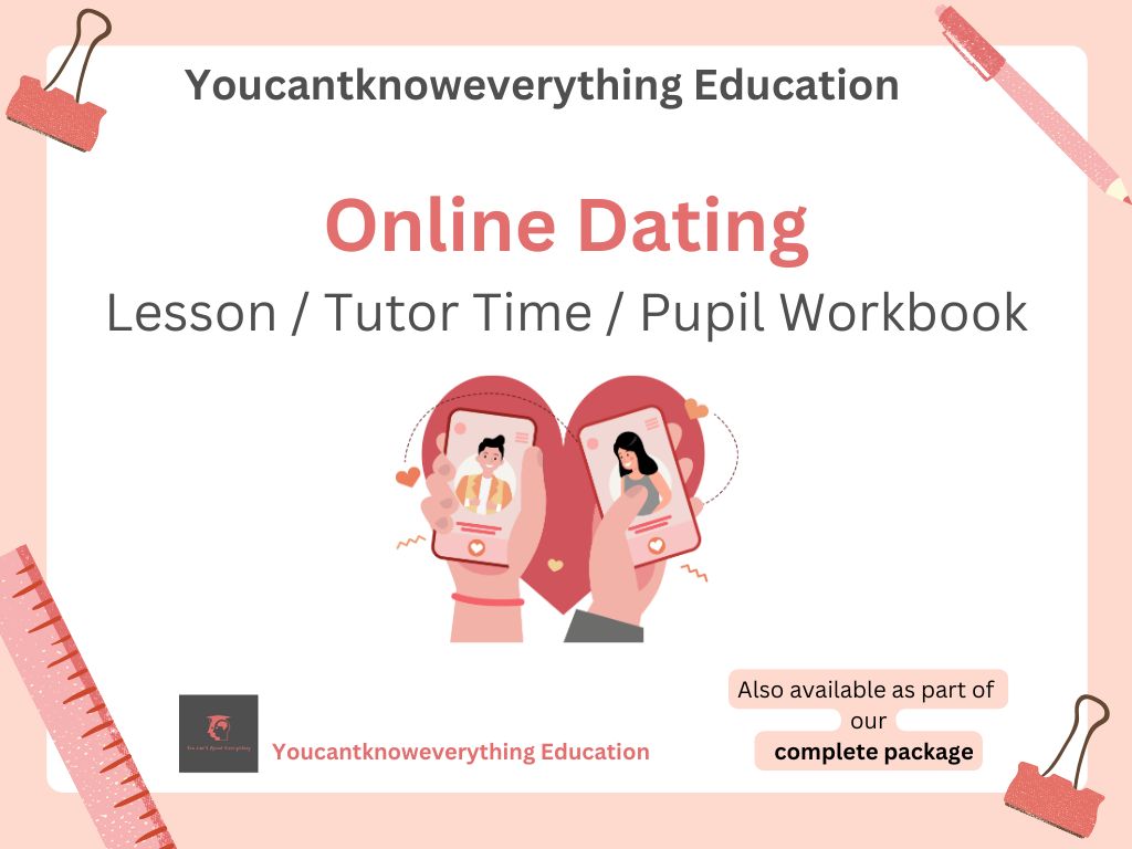 Online dating RSHE 2026 PSHE lesson resource tutor time pupil workbook KS4 KS5 affordable.