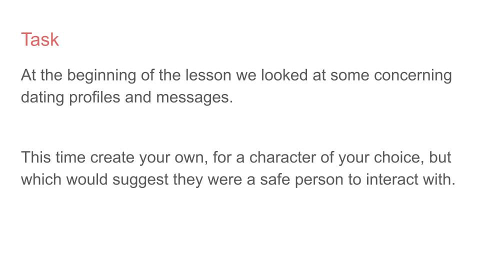 Online dating RSHE 2026 PSHE lesson resource tutor time pupil workbook KS4 KS5 affordable. charcter