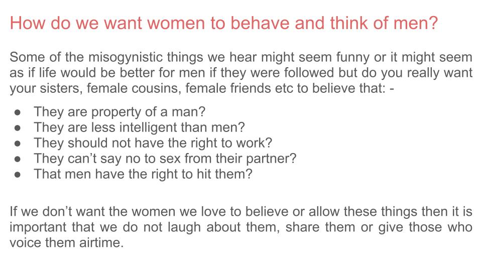 Online Misogyny Lesson or Tutorial