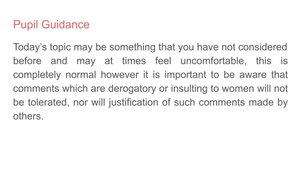 Online Misogyny Lesson or Tutorial